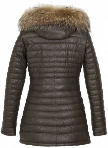 Veste Doudoune cuir Oakwood Poppy 