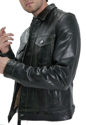 WILLIAMS BLOUSON CUIR HOMME CUIR NOIR