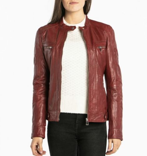 Blouson cuir Rose Garden Silene Red