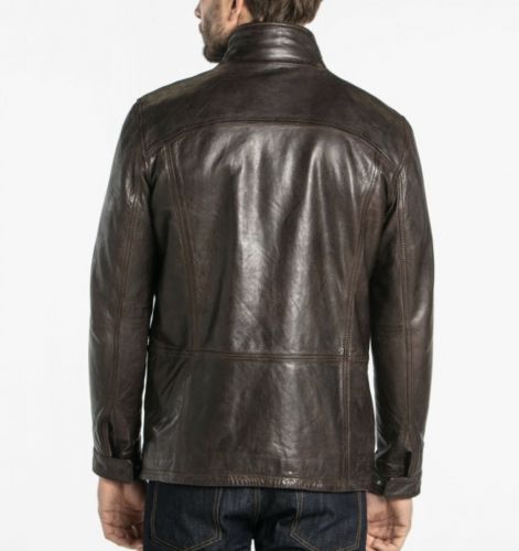 Veste en cuir Daytona homme marron Gloster.