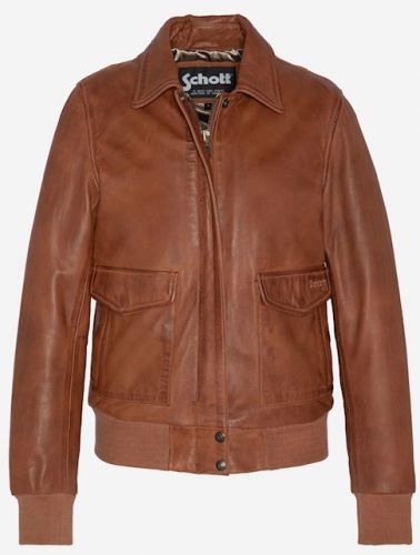 Blouson SCHOOT Pilote type A-2 MARRON 