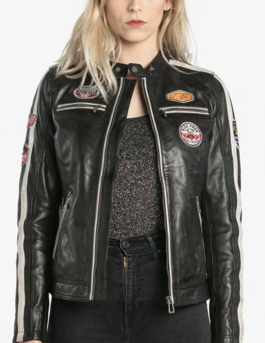 OLIVERA BLOUSON MOTO FEMME EN CUIR 