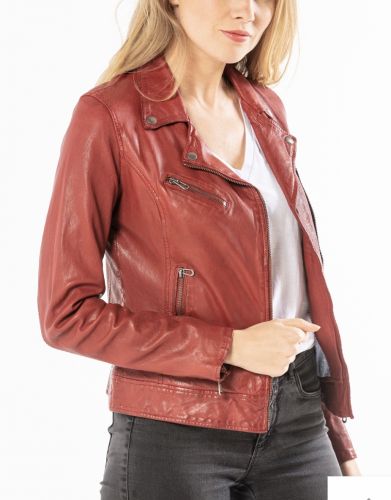 perfecto femme en cuir rouge