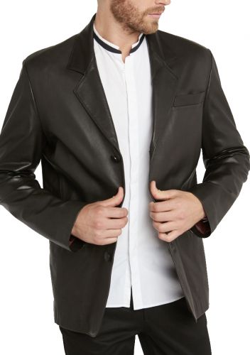 BLAZER EN CUIR HOMME 