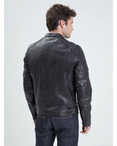 BLOUSON CUIR HOMME STIRLING NOIR 