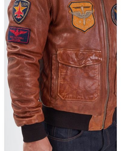  BLOUSON MYTHIC FUR SHEEP PETROL COGNAC 