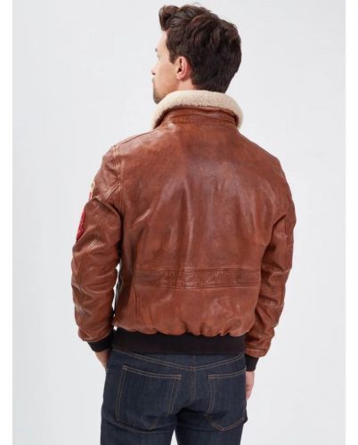  BLOUSON MYTHIC FUR SHEEP PETROL COGNAC 