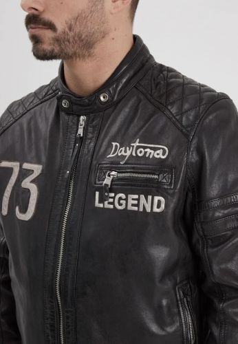 GLADSTONE - BLOUSON CUIR MOTO VINTAGE