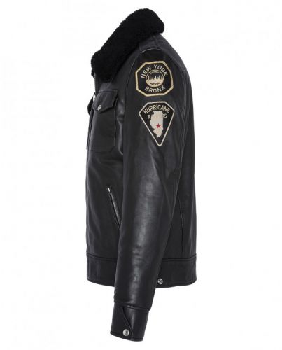 schott police pilote en cuir