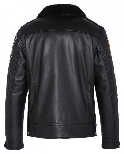 BLOUSON CUIR BADGE LCPOLICE SCHOTT