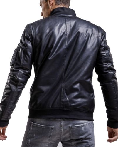 BLOUSON JET TRITON AGNEAU PLUME