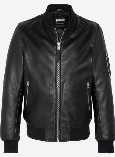 LCBOMBERS MA-1 CUIR SCHOTT