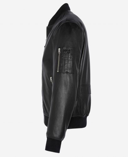 LCBOMBERS MA-1 CUIR SCHOTT