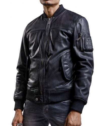 BLOUSON CUIR REDSKINS MONEY BLACK
