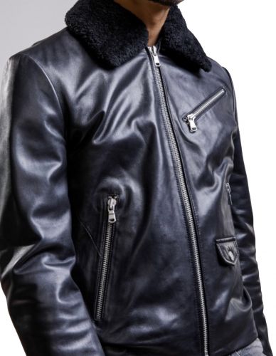 BLOUSON REDSKINS AGNEAU BENTLEY CAREY BLACK