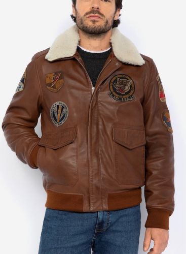 LCFLIGHTWX23 BLOUSON PILOTE EN CUIR col amovible