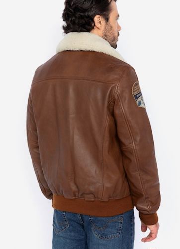 LCFLIGHTWX23 BLOUSON PILOTE EN CUIR col amovible