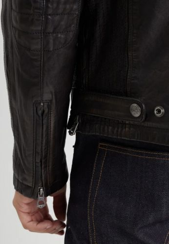 BLOUSON CUIR HOMME CONDOR AGNEAU ERMIS
