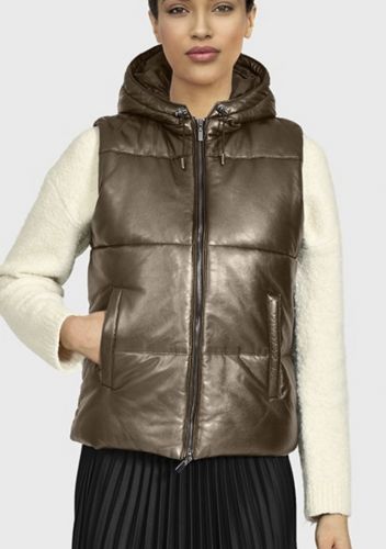 gilet en cuir metal