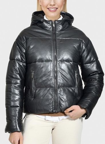 WANDA METAL DOUDOUNE CUIR VERITABLE