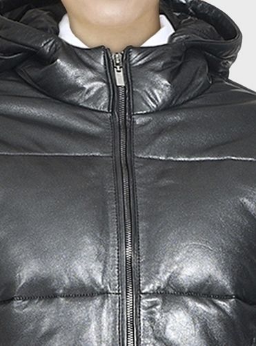 WANDA METAL DOUDOUNE CUIR VERITABLE
