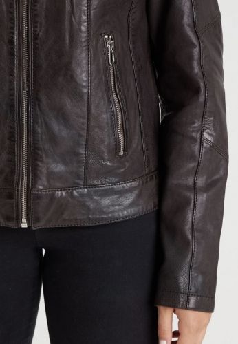 JODYTA CUIR FEMME COL BIKER