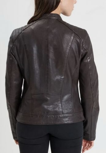 JODYTA CUIR FEMME COL BIKER
