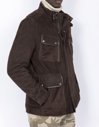 VESTE SCHOTT LCDUNSTALL MARRON CHOCO