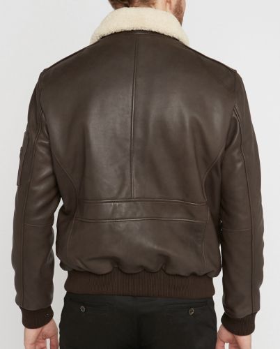 BLOUSON PILOTE AGNEAU GIORGIO RAFAEL MARRON