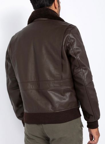 LCFLYW22 PILOTE SCHOTT MARRON GILET AMOVIBLE