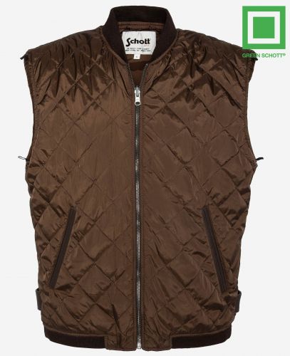LCFLYW22 PILOTE SCHOTT MARRON GILET AMOVIBLE