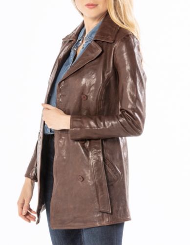 Veste Cuir Rose Garden Anna Brown