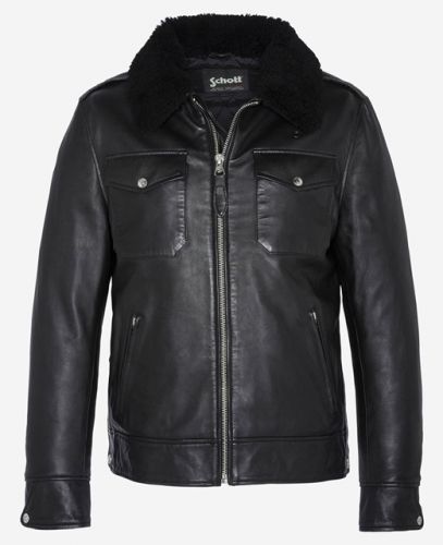 BLOUSON LCPOLICEX SCHOTT COL AMOVIBLE