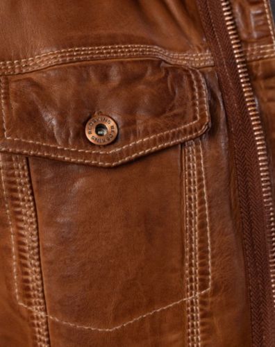 BLOUSON PATROL REDSKINS CUIR HOMME