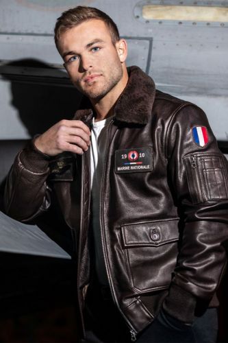 BLOUSON BOMBARDIER VESTE MARINE NATIONALE TOP GUN MAVERICKS ARMEE AVIATEUR AVION