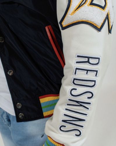 BLOUSON CUIR TEDDY SOX PRETO REDSKINS