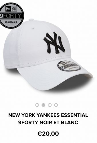 NEW ERA 9FORTY CASQUETTE BLANCHE Réglable