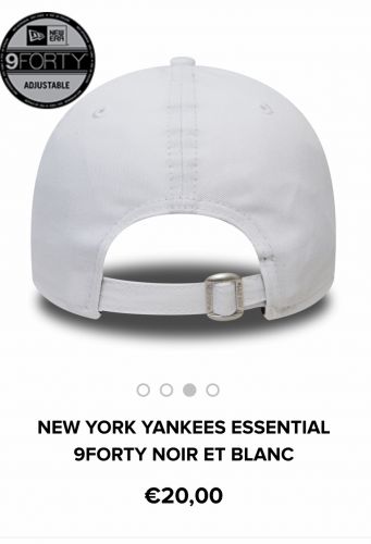 NEW ERA 9FORTY CASQUETTE BLANCHE Réglable