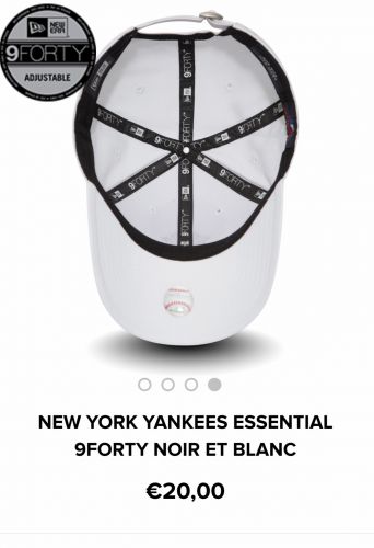 NEW ERA 9FORTY CASQUETTE BLANCHE Réglable