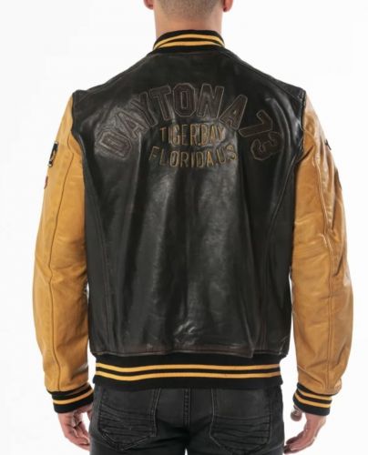 BOMBER CUIR DAYTONA 73 BOMBERY BADGES