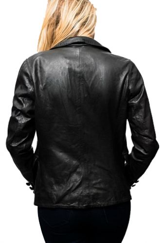 Veste Cuir Rose Garden Irina Black