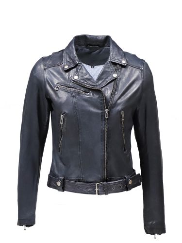 BLOUSON PERFECTO LAURIE LAMB MOTIF NAVY