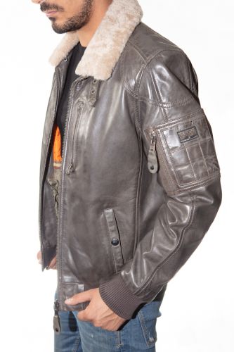 Blouson cuir homme Redskins Squad Mojito elephant