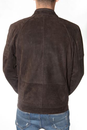 Blouson cuir homme Revacuir Raymond marron.
