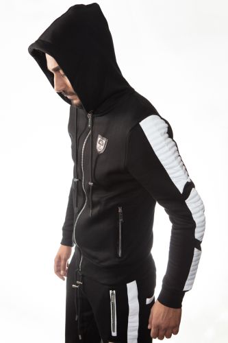 Sweat homme Horspist Leeds black/white.