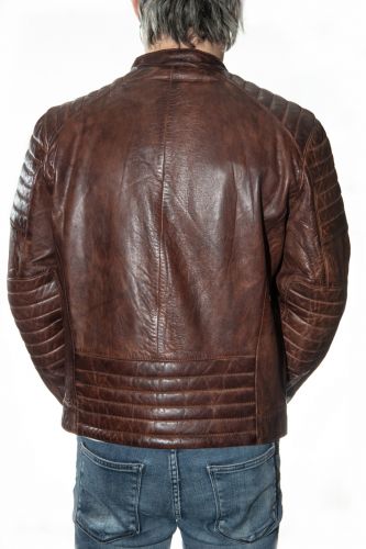 Blouson cuir homme Daytona Starget cognac