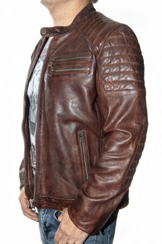 Blouson cuir homme Daytona Starget cognac