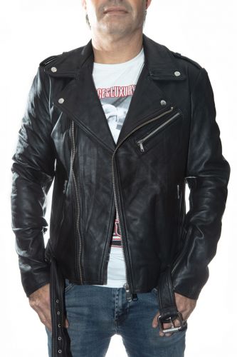 Perfecto cuir homme LADC Rocky Biber black
