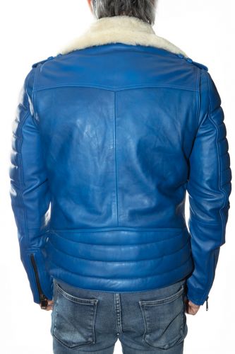 Perfecto cuir homme LADC Paris bleu