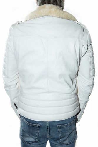 Perfecto cuir homme LADC Paris blanc